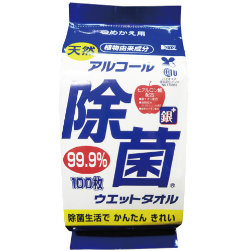 天然アルコール除菌ウェット詰替え　１００枚入