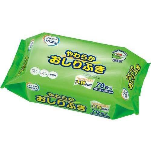 エルモアいちばん　やわらかおしりふき　７０枚