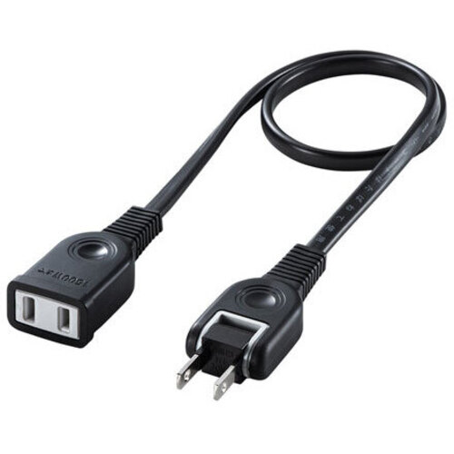 電源延長コード（２Ｐ・ブラック・０．５ｍ）　ＴＡＰ－ＥＸ２１００５ＢＫ　■お取り寄せ品