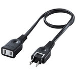 電源延長コード（２Ｐ・ブラック・０．５ｍ）　ＴＡＰ－ＥＸ２１００５ＢＫ　■お取り寄せ品