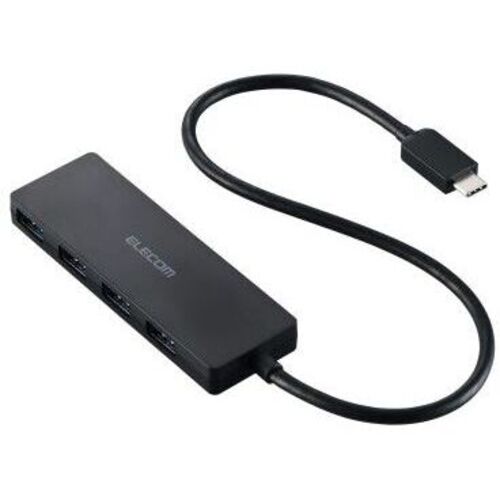ＵＳＢ　ＨＵＢ／ＵＳＢ－Ｃ／ＵＳＢ５Ｇｂｐｓ／バスパワー／４ポート／３０ｃｍ／ブラック　■２営業日内届