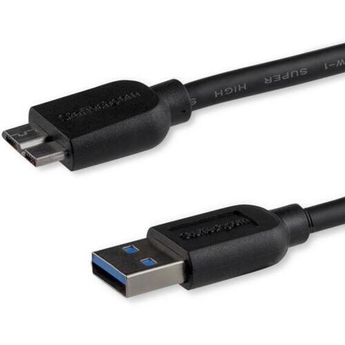 ＵＳＢ３．０Ｍｉｃｒｏ－Ｂスリムケーブル５０ｃｍＴｙｐｅ－Ａ（オス）－マイクロＢ（オス）　■お取り寄せ品