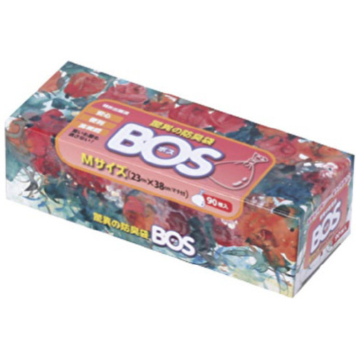 驚異の防臭袋ＢＯＳ　箱型Ｍサイズ白　１箱（９０枚）
