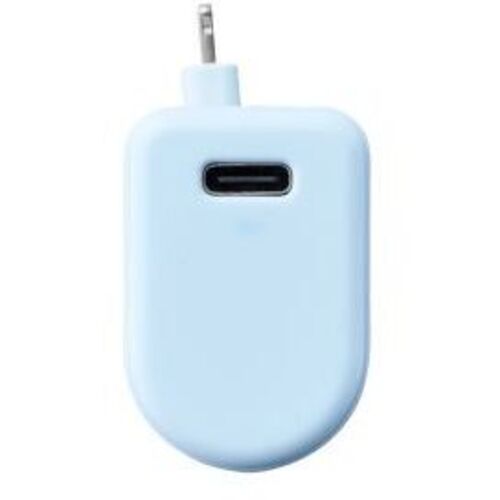 モバイルバッテリー／直挿し／１２Ｗ／Ｌｉｇｈｔｎｉｎｇ／ブルー　ＤＥ－Ｃ５８Ｌ－５０００ＢＵ　■お取り寄せ品