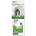 テレホンコード　６極２／４芯　１５ｍ　ＴＥＷ－Ｔ１５０　■お取り寄せ品