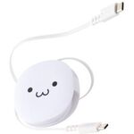 ＵＳＢ　Ｔｙｐｅ－Ｃケーブル／巻取／６０Ｗ／０．９ｍ／しろちゃん　ＭＰＡ－ＣＣＲＬＣ０９ＷＦ　■お取り寄せ品