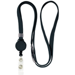 ミニリール式吊下げひも　バラ　黒　５本　【お取り寄せ品】９営業日以内届