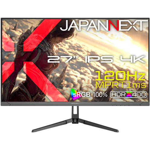 ゲーミングディスプレイ　２７型／３８４０&times;２１６０／ブラック　ＪＮ－ｉ２７Ｇ１２０Ｕ２　■２営業日内届