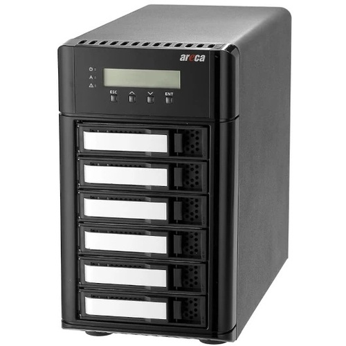 ＳＡＳ／ＳＡＴＡ対応　６ベイ外付ＲＡＩＤユニット　Ｔｂ５接続　ＡＲＣ－８０５０Ｔ５Ｕ－６　■お取り寄せ品