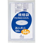 ポリバック規格袋　１４号０．０３ｍｍ１００枚入×５