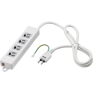 ３ピン式電源タップ　４個口　１ｍ　ホワイト　ＢＴＷＭＴＬ３４１０ＷＨ　■お取り寄せ品