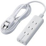 磁石タップ／４個口（内３ピン１）／２ｍ／ホワイト　Ｔ－ＫＭ０１－２４２０ＷＨ　■お取り寄せ品