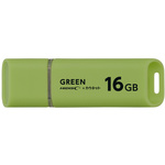 ＵＳＢメモリ　キャップ式　１６ＧＢ　グリーン