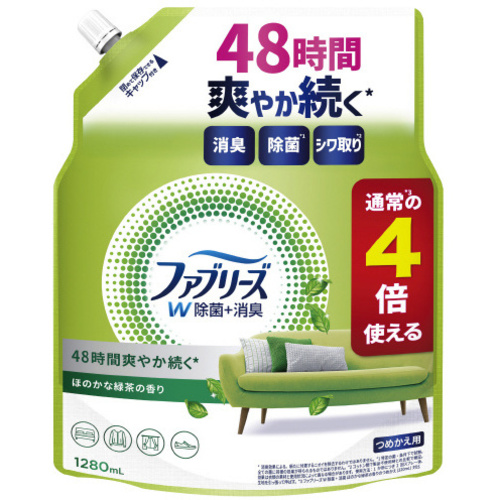 ファブリーズＷ除菌　緑茶の香り替４回　１２８０ＭＬ