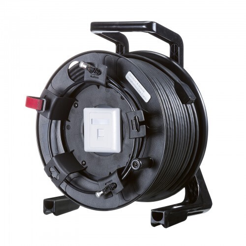 屋外用巻取り延長ＣＡＴ６Ａ　ＬＡＮケーブル　ＫＢ－ＭＫＥ２１ＢＫ　■お取り寄せ品