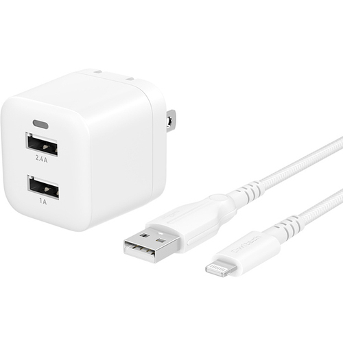 Ｌｉｇｈｔｎｉｎｇケーブル同梱ＡＣ充電器　１．５ｍ　ホワイト　ＯＷＬ－ＡＣ１７ＷＡＡＬ１５－ＷＨ　■お取り寄せ品