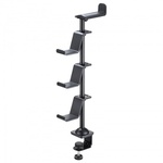 クランプ付きゲームコントローラースタンド（ヘッドフォンホルダー付・ブラック）　■お取り寄せ品