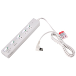 個別スイッチ付ＵＳＢタップ　２ｍ　ホワイト　ＷＬＫ－３２２２ＳＵＣ（Ｗ）　■お取り寄せ品