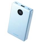 モバイルバッテリー／半固体Ｌｉ電池／１００００ｍＡｈ／ブルー　ＤＥ－Ｃ８６－１００００ＢＵ　■お取り寄せ品