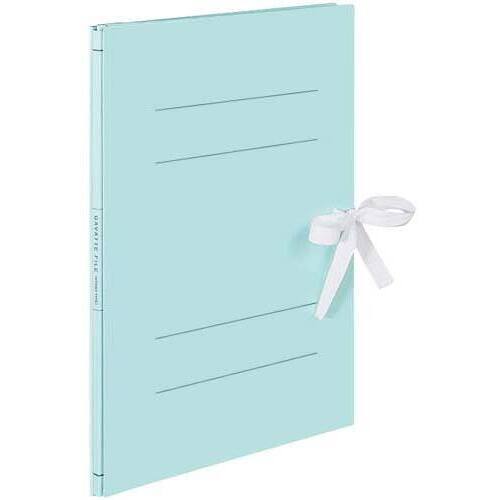 ガバットファイルひもとじ表紙紐付Ａ４縦青　３０冊