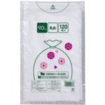 低密度薄手ゴミ袋詰替用　９０Ｌ乳白　１２０枚&times;３