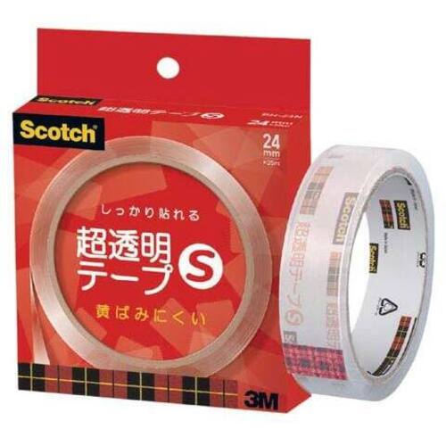 スコッチ超透明テープＳ　幅２４ｍｍ×長さ３５ｍ個箱