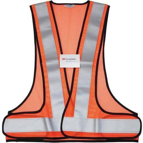 ３Ｍ　高視認性　反射ベスト　レッドオレンジ　１着