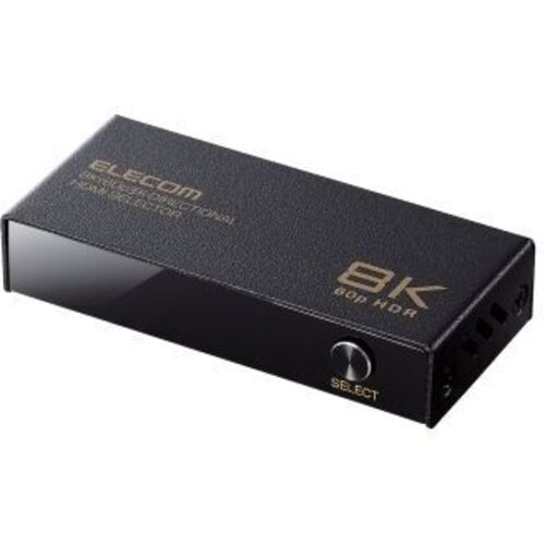 ＨＤＭＩ切替器／８Ｋ６０Ｈｚ対応／双方向／メタル筐体／ブラック　ＤＨ－ＳＷ８ＫＢＤ２１ＢＫ　■お取り寄せ品