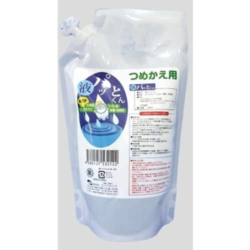液パッとくん（ポータブルトイレ用除菌消臭剤）用　詰替パック（５００ｍＬ）　　８－６３５５－１１　●ご注文は２個から