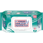 トイレに流せるやわらかおしりふき　フタ付き　１袋（８０枚入）　９２１０４　●ご注文は９個から