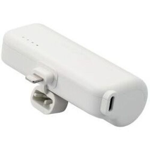 モバイルバッテリー／直差／Ｌｉｇｈｔｎｉｎｇ出力／シルバーホワイト　ＤＥ－Ｃ４２Ｌ－５０００ＳＷＨ　■２営業日内届