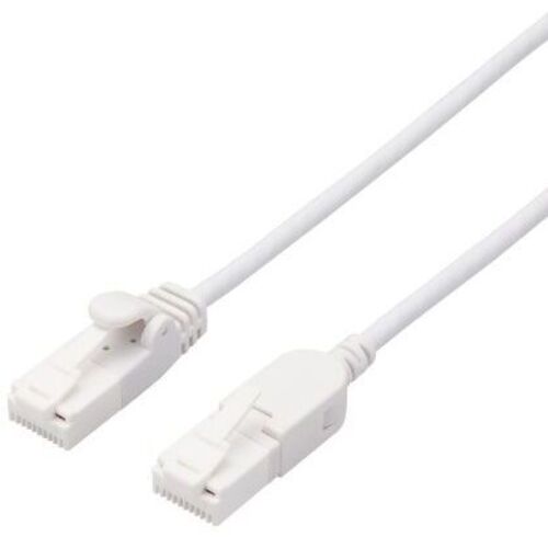 ＬＡＮケーブル／ＣＡＴ６Ａ／爪折れ防止／スイング式コネクタ／３．０ｍ／ホワイト　■お取り寄せ品