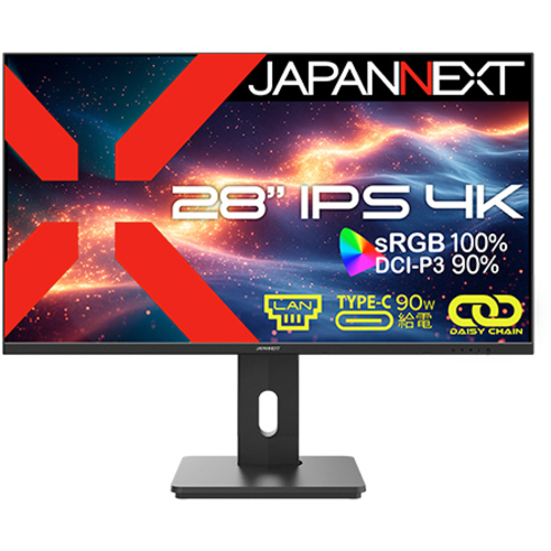 液晶ディスプレイ　２８型／３８４０×２１６０／ブラック　ＪＮ－ＩＰＳ２８Ｕ－ＨＳＰＣ９－ＤＬ　■２営業日内届