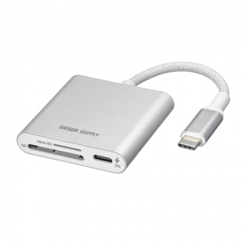 ＵＳＢ　ＰＤ充電対応　Ｔｙｐｅ－Ｃカードリーダー　ＡＤＲ－５ＴＣＳＤＰＷ　■お取り寄せ品
