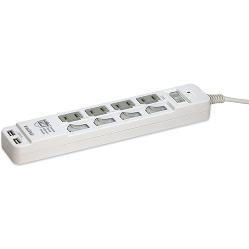火災防止＋ＵＳＢ給電機能付マルチタップ「Ｕｎｉｔａｐ　Ｓａｆｅ」　ＵＳＢ給電２ポート電源タップ４個口搭載　■お取り寄せ品