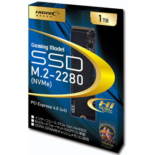 ＳＳＤ　１ＴＢ　Ｍ．２接続型　（Ｔｙｐｅ２２８０　ＮＶＭｅ１．３／ＰＣＩｅ　Ｇｅｎ４）　■お取り寄せ品