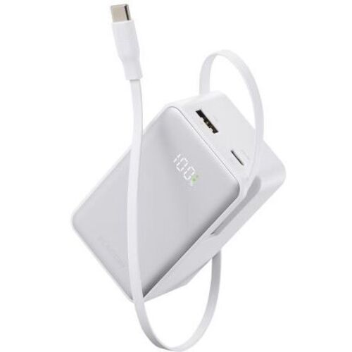 モバイルバッテリー／巻取り式ＵＳＢ－Ｃケーブル／４５Ｗ／ホワイト　ＤＥ－Ｃ８１Ｌ－１００００ＷＨ　■お取り寄せ品