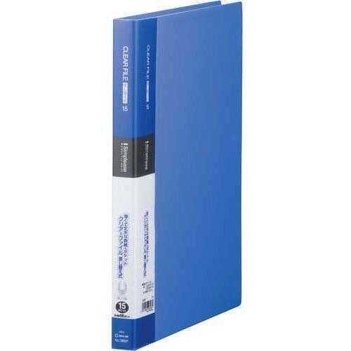 シンプリーズクリアファイル　差替　青　Ａ４　縦　背幅２５ｍｍ１０冊