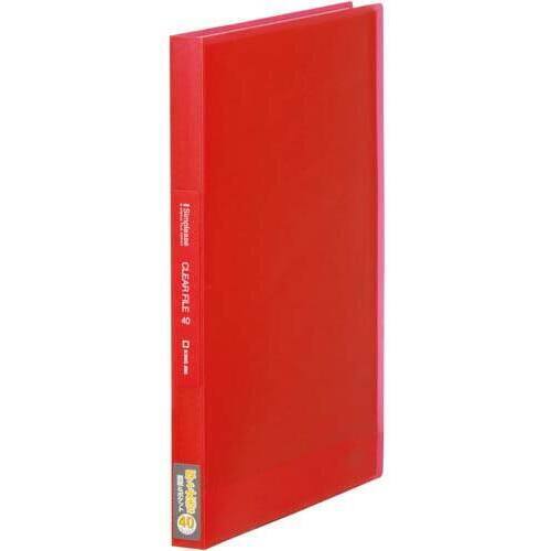 シンプリーズクリアーファイル　（透明）４０Ｐ　赤　８冊入