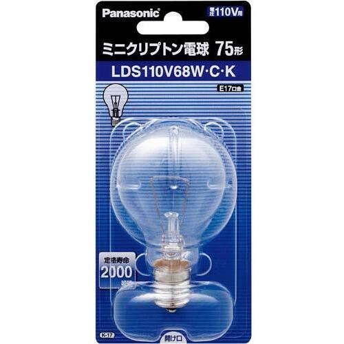 ミニクリプトン電球　７５Ｗ形　クリア&times;５