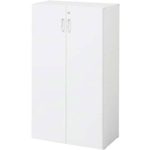 ◇シンプル木製収納Ｄ３５０　３段両開き　ＷＨ　【組立サービス付】