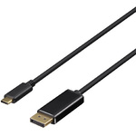 ディスプレイ変換ケーブル　ＵＳＢ　Ｔｙｐｅ－Ｃ　－　ＤｉｓｐｌａｙＰｏｒｔ　１ｍ　ブラック　■お取り寄せ品