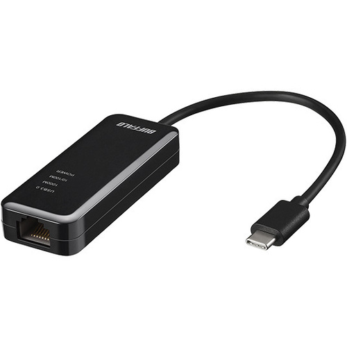Ｇｉｇａ対応　Ｔｙｐｅ－Ｃ　ＵＳＢ３．２（Ｇｅｎ１）用ＬＡＮアダプター　ブラック　■２営業日内届