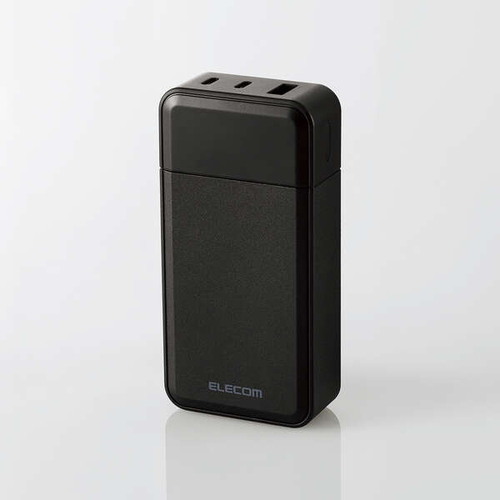 モバイルバッテリー／ＵＳＢ　ＰＤ／３０Ｗ／１００００ｍＡｈ／ブラック　ＤＥ－Ｃ５１Ｌ－１００００ＢＫ　■お取り寄せ品