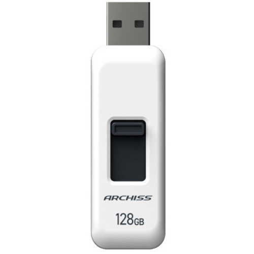 スライド式ＵＳＢメモリ　１２８ＧＢ　ホワイト