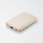 モバイルバッテリー／薄型／１５Ｗ出力／５０００ｍＡｈ／グレージュ　ＤＥ－Ｃ４５－５０００ＧＢ　■お取り寄せ品