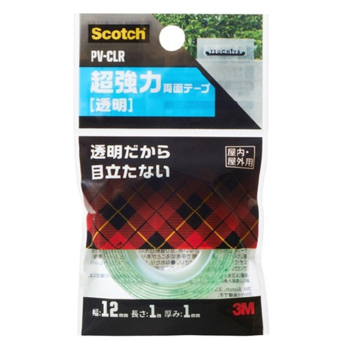 スコッチ超強力両面テープ透明　１２ｍｍＸ５