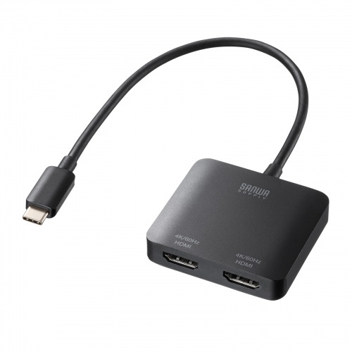 ＵＳＢ　Ｔｙｐｅ　Ｃ－ＨＤＭＩ変換アダプタ（２ポート／４Ｋ対応）　ＡＤ－ＡＬＣＭＳＴ２ＨＤ２　■お取り寄せ品