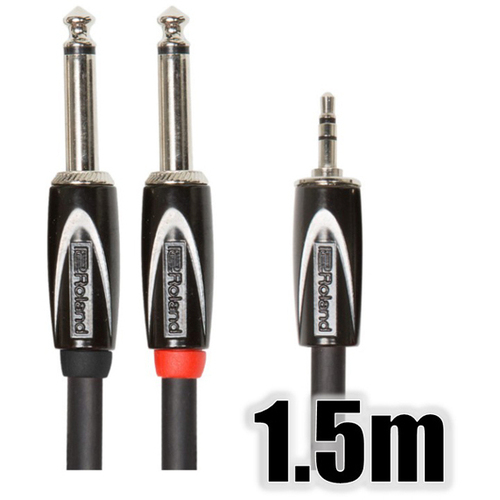 オーディオケーブル／１．５ｍ／３．５ｍｍステレオ・ミニ－ＴＳフォン&times;２　ＲＣＣ－５－３５２８Ｖ２　■お取り寄せ品