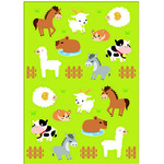 パリオシール１２００牧場のなかまたち型抜シールＸ５　【お取り寄せ品】７営業日以内届